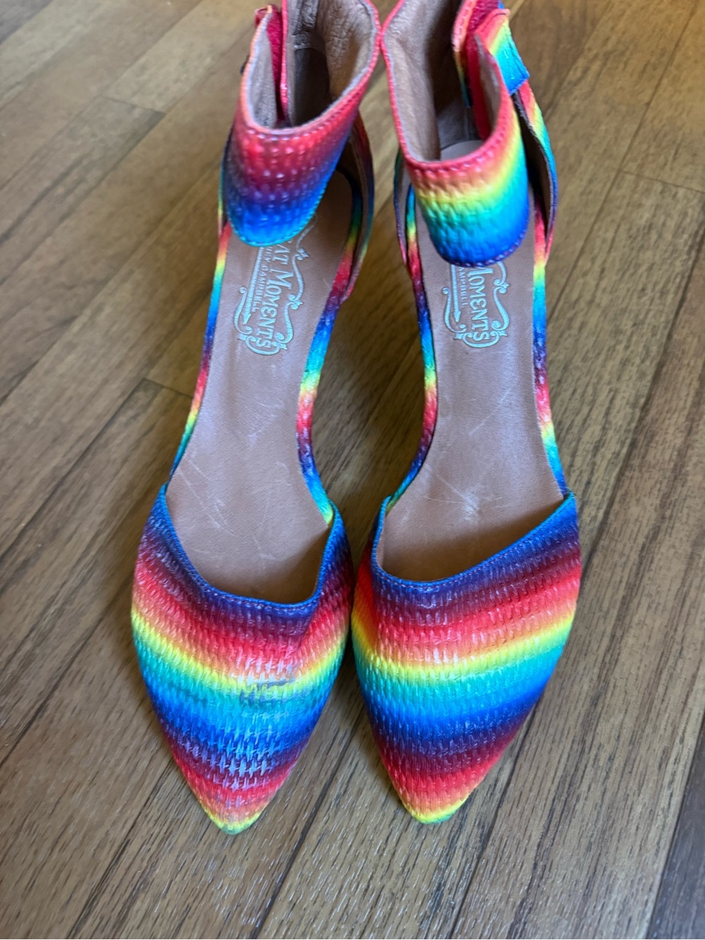 Jeffery Cambell Rainbow Pointed Toe Ankle Strap heel